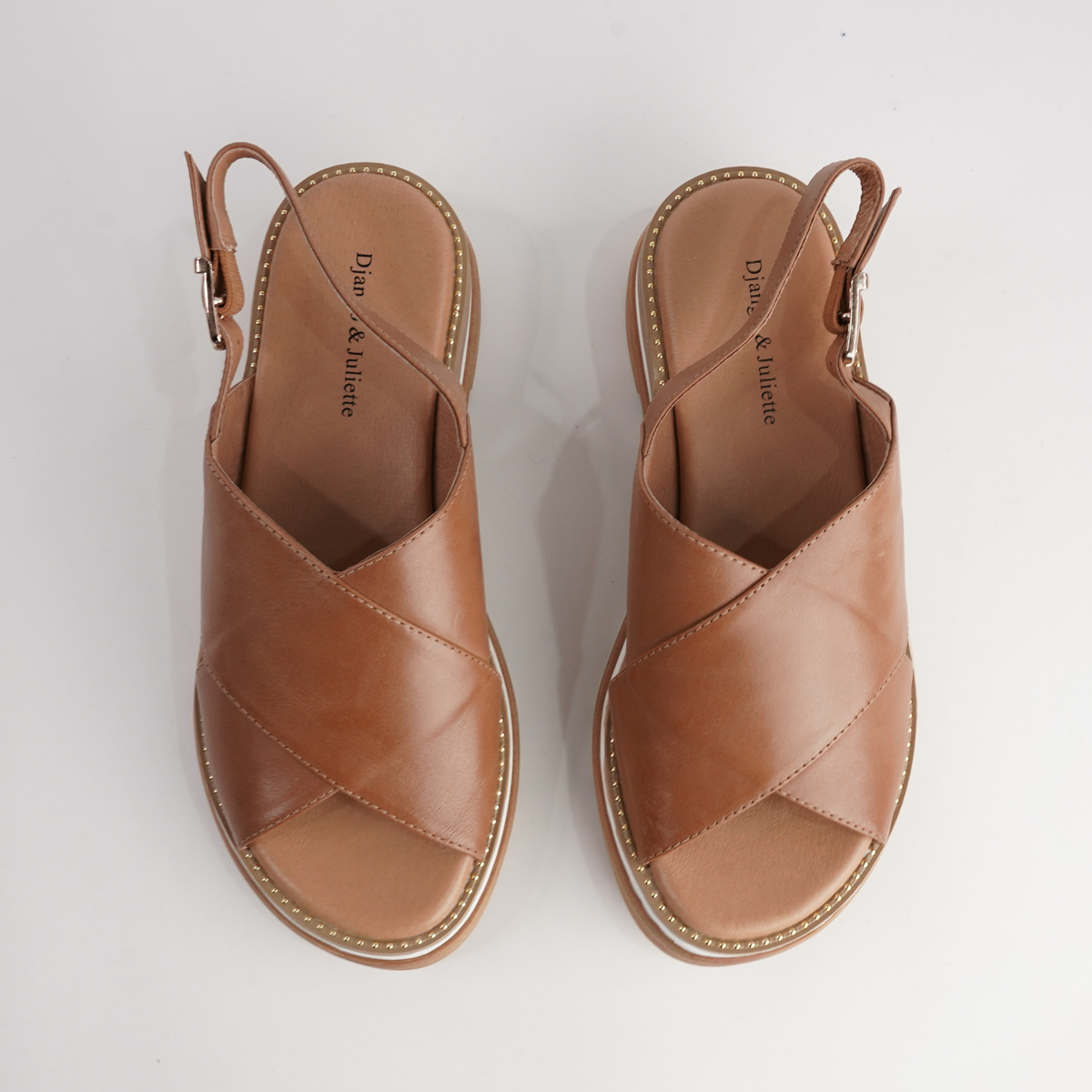 Sasi Tan Leather Sandals - DJANGO AND JULIETTE | Shouz
