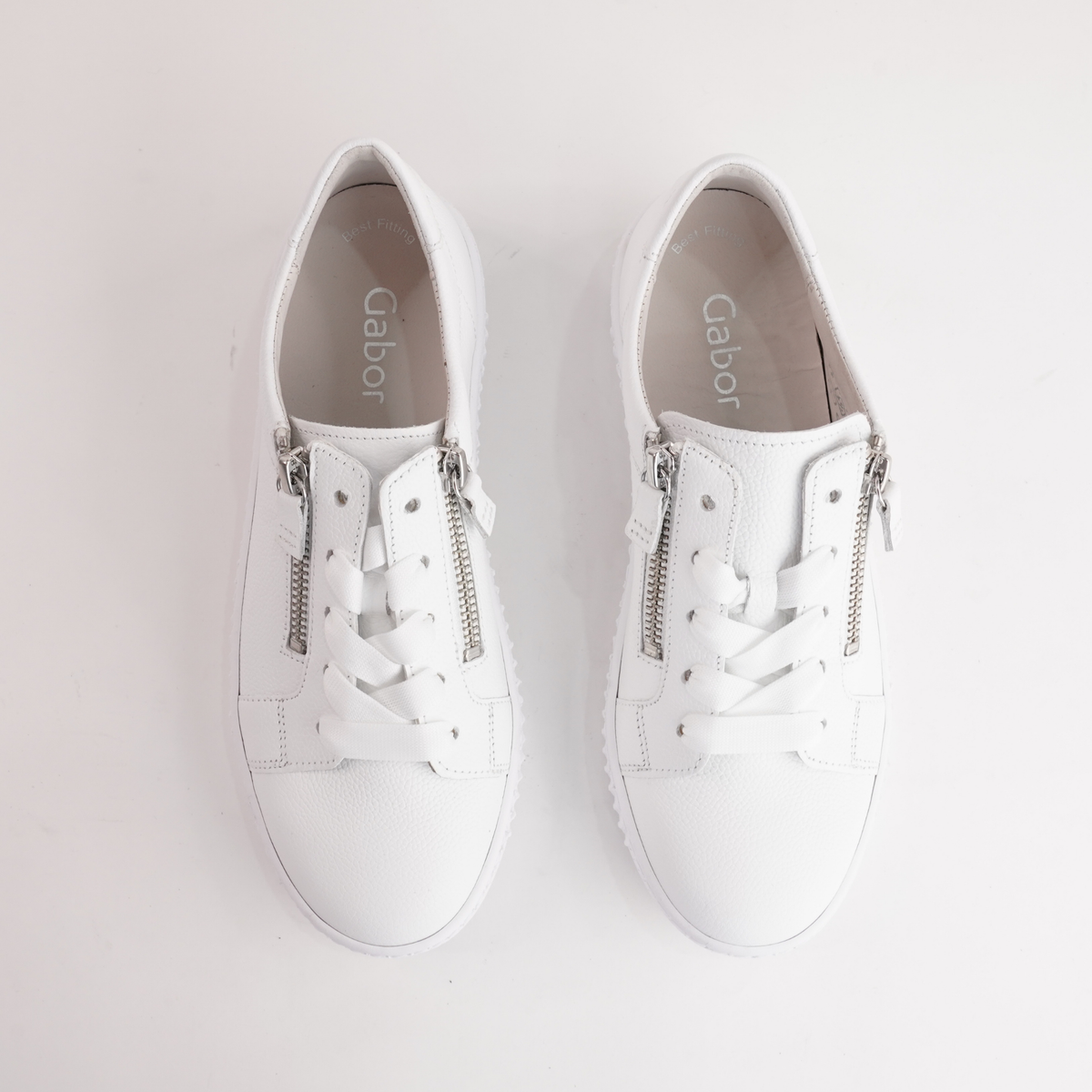 Amelia White Leather Sneakers - GABOR | Shouz