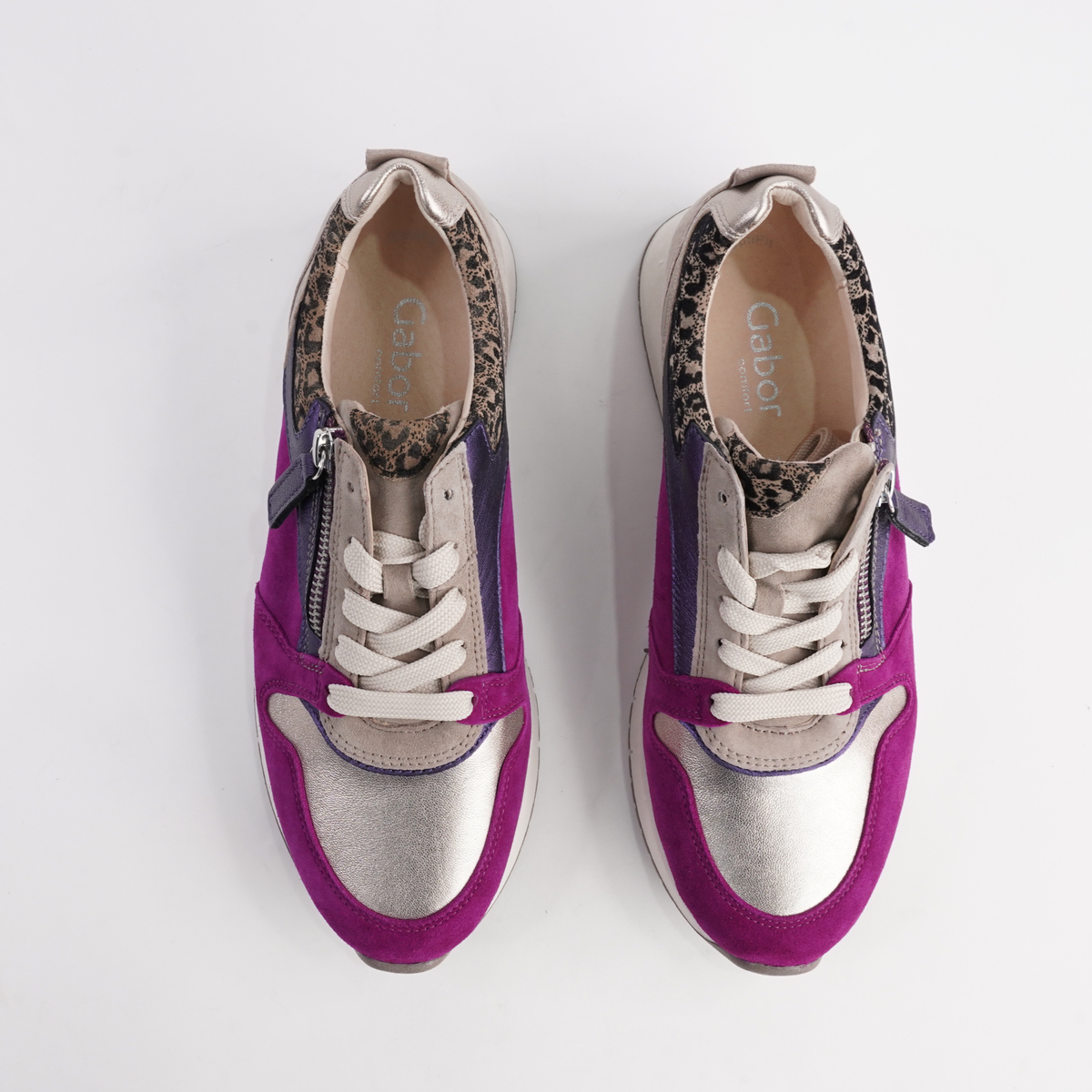 Glinda Purple Multi Leather Sneakers - GABOR | Shouz