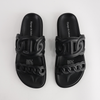Tulia Black Leather Slides