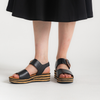 Margo Black Leather Sandals