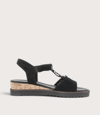 Milly Black Suede Sandals