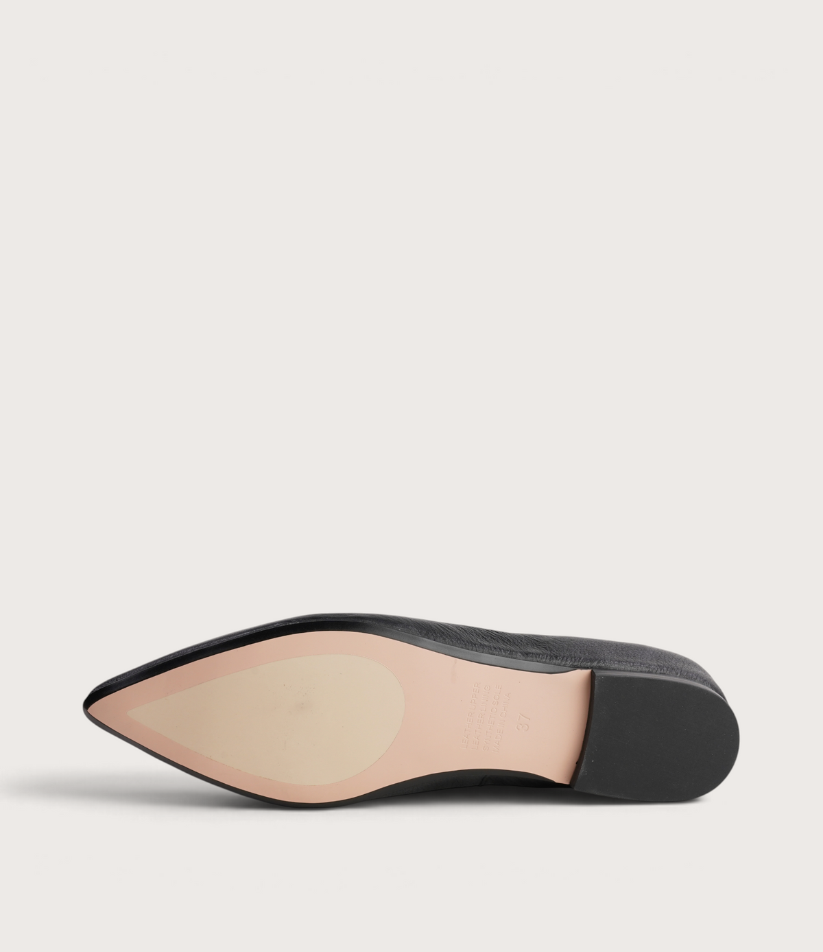 Yibbie Black Leather/ Latte Snake Flats - TOP END | Shouz