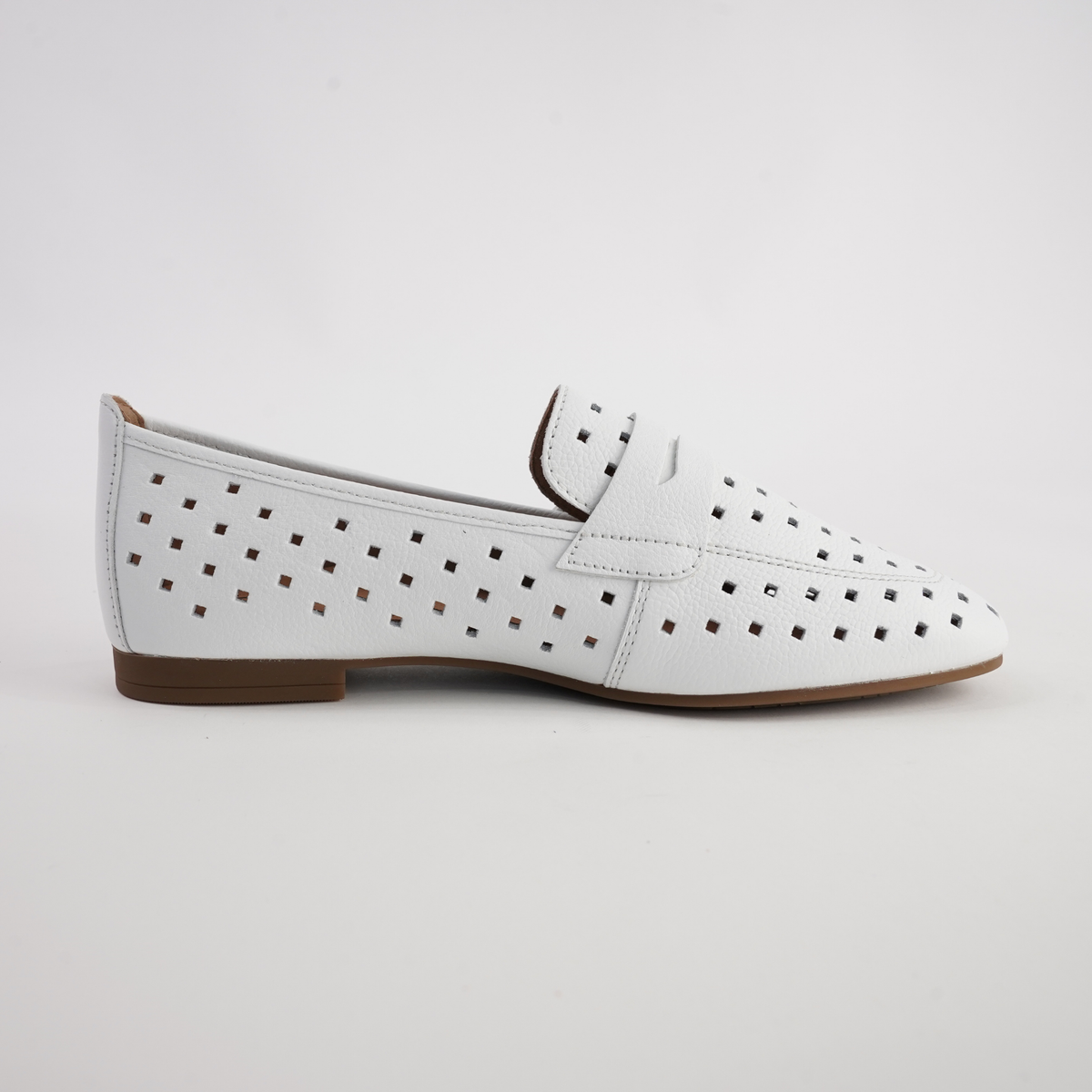 Dorothy White Leather Loafers - GABOR | Shouz