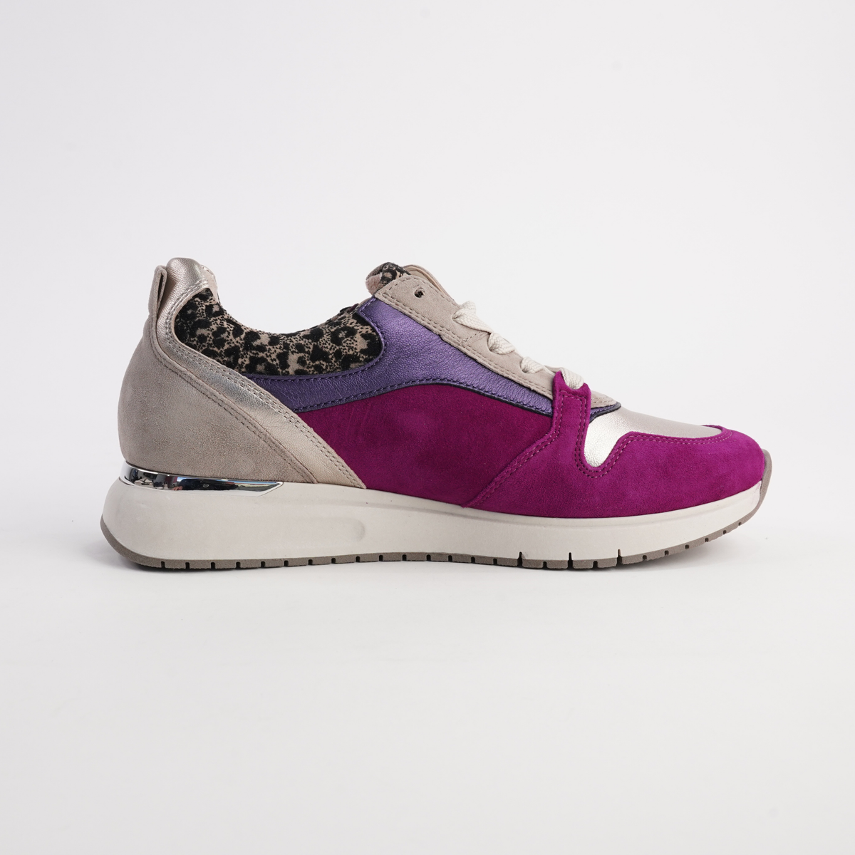 Glinda Purple Multi Leather Sneakers - GABOR | Shouz