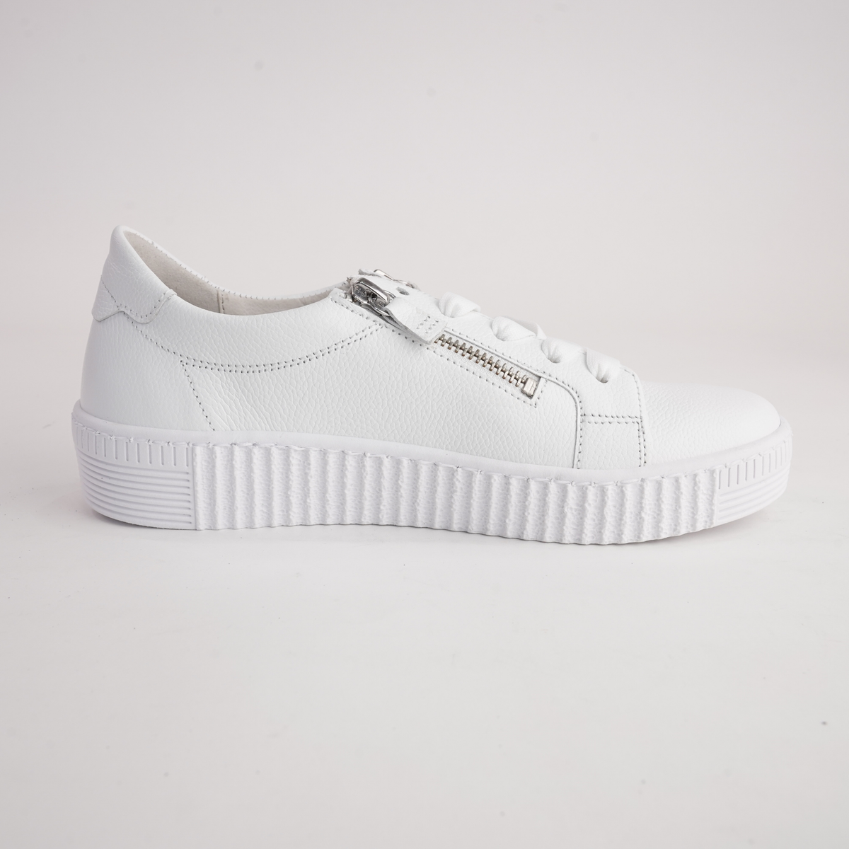 Amelia White Leather Sneakers - GABOR | Shouz