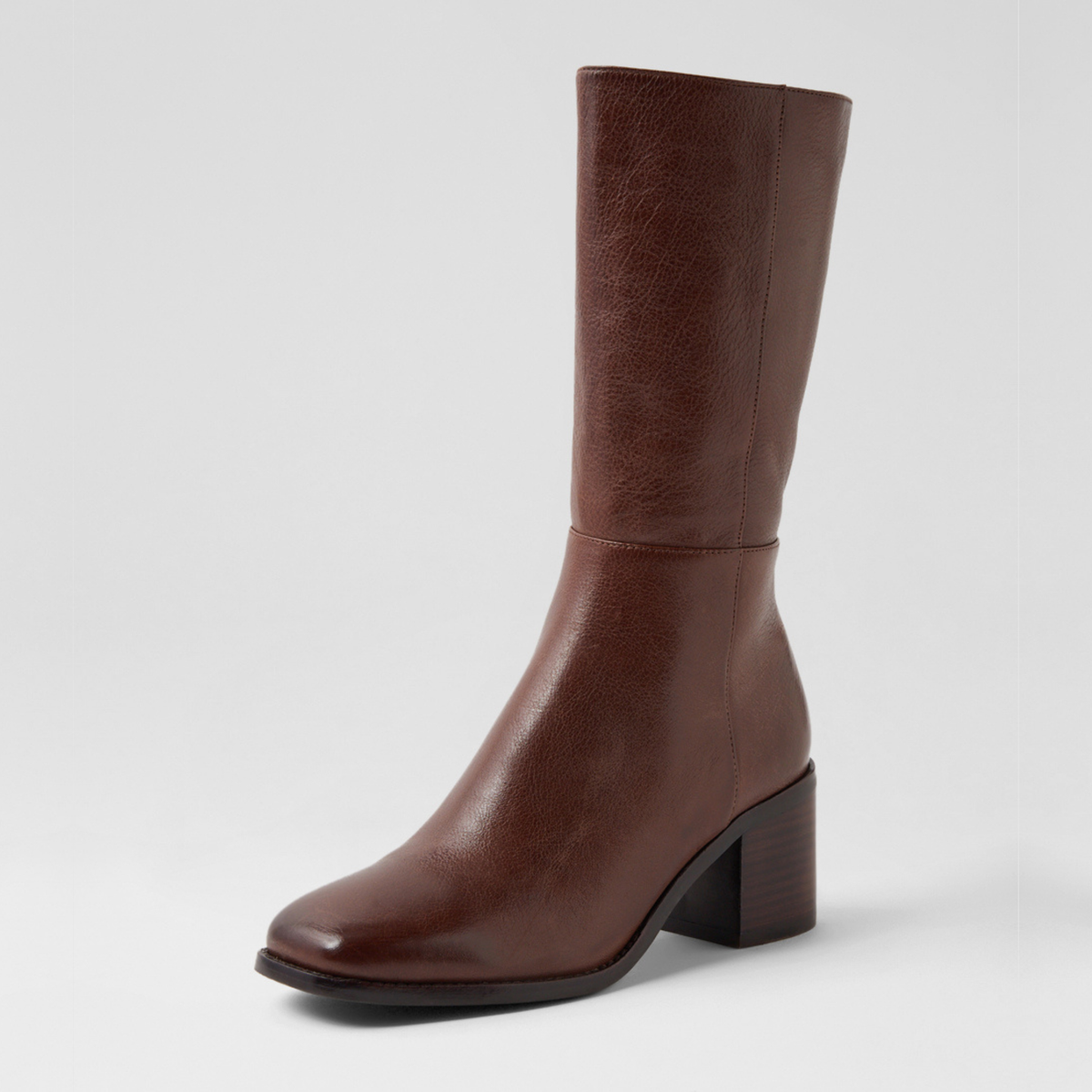 Sesina Chocolate Leather Calf Boots - MOLLINI | Shouz