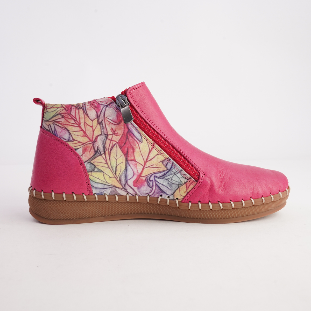 Regan Cerise Fall Leather Ankle Boots - SALA | Shouz
