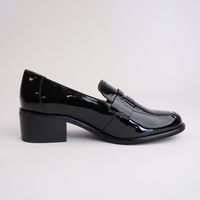 Stiller Black Patent Leather Loafers