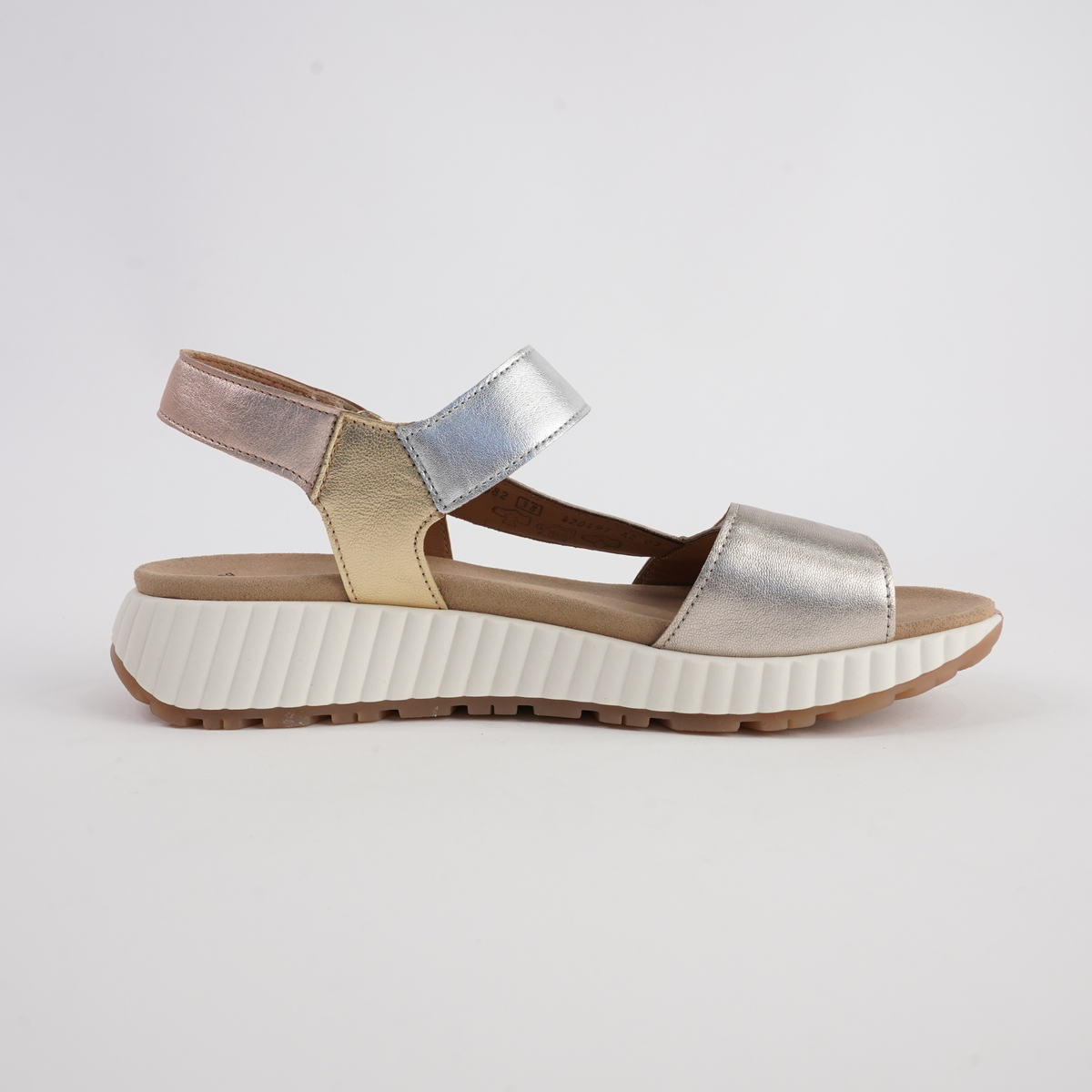 Cora Metallic Combi Leather Sandals - GABOR | Shouz