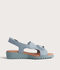 Malika Denim Leather Sandals