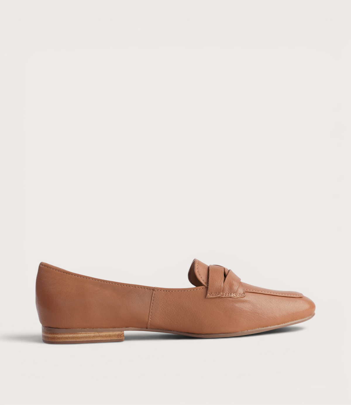 Marcee Tan Leather Loafers