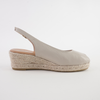 Saniarly Almond Leather Espadrille Wedges