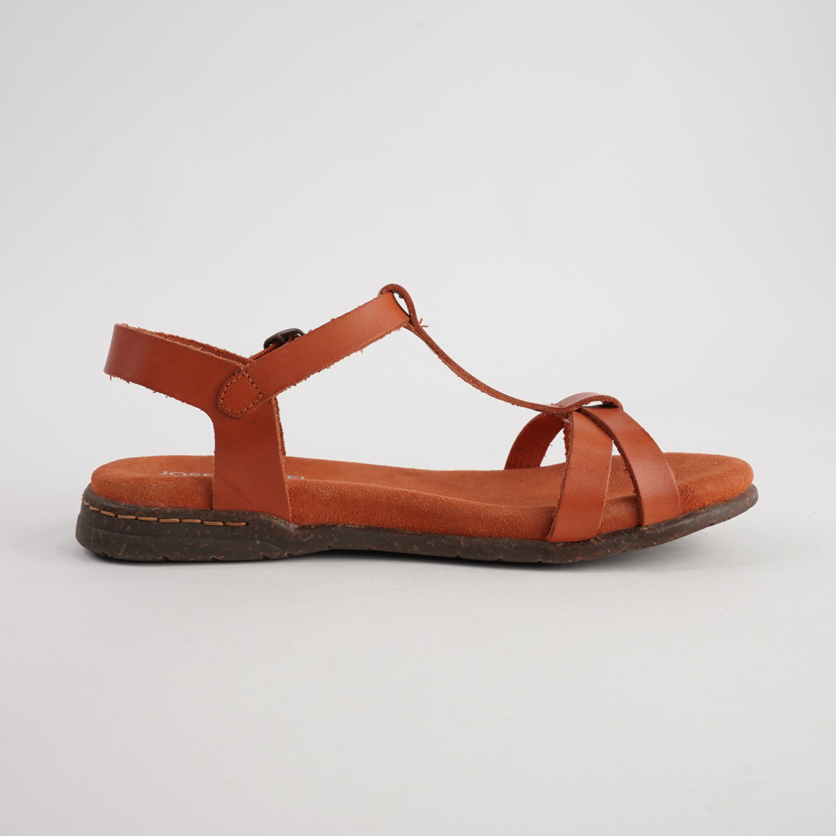 Fabricia 01 Orange Leather Sandals - JOSEF SEIBEL | Shouz
