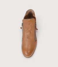 Ohmy Dark Tan/choc Sole Leather Ankle Boots