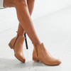 Nakta Dark Tan Leather Ankle Boots