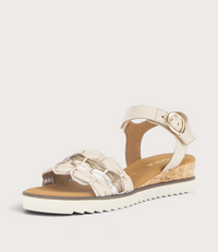 Mason Beige Multi Leather Sandals