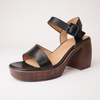 Spiga Black Leather Heels