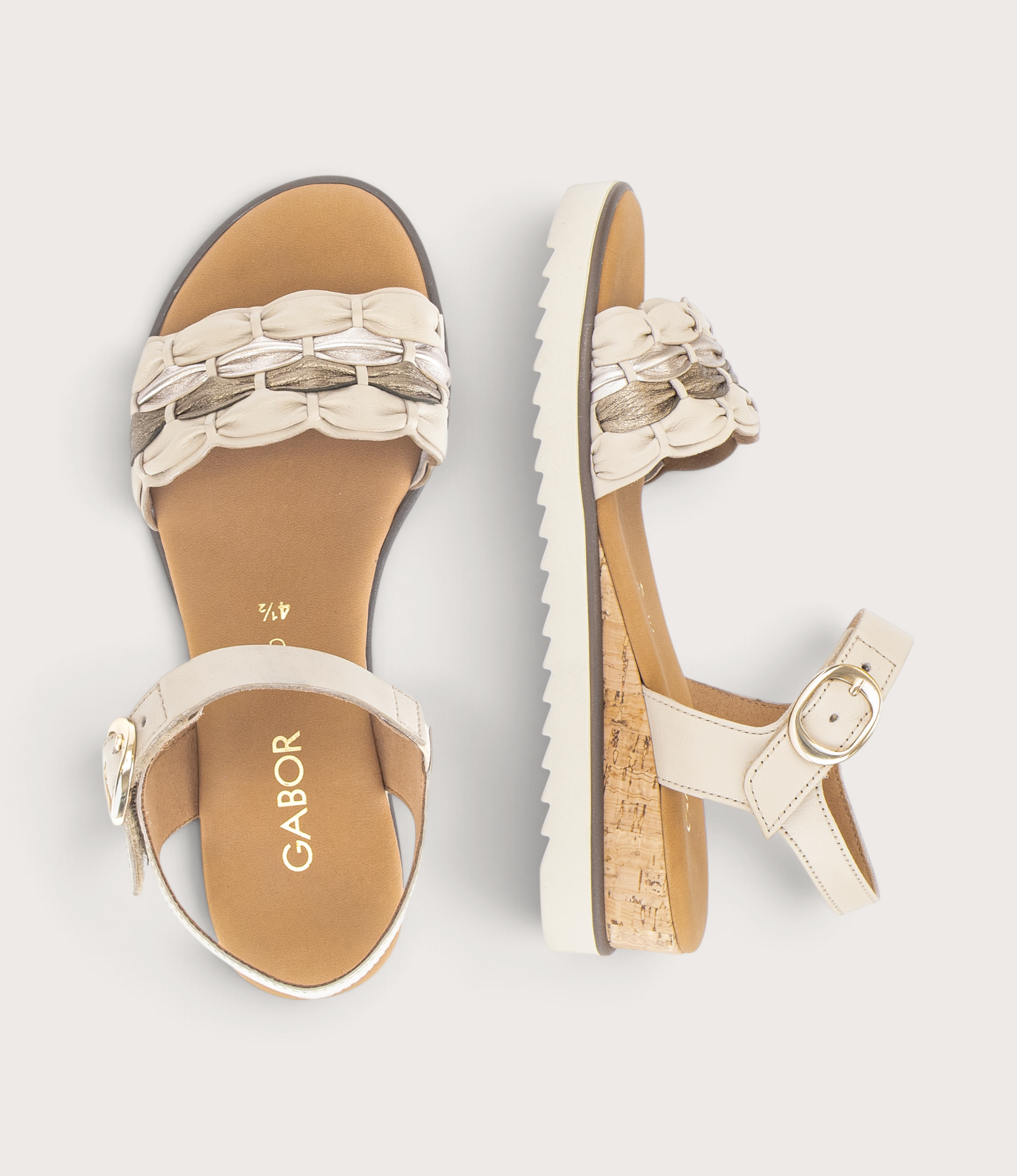 Mason Beige Multi Leather Sandals