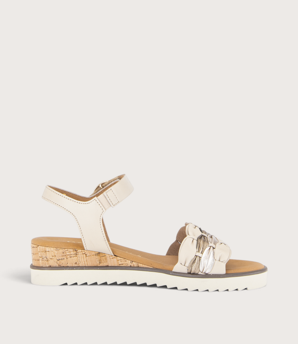 Mason Beige Multi Leather Sandals