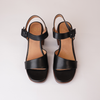 Spiga Black Leather Heels