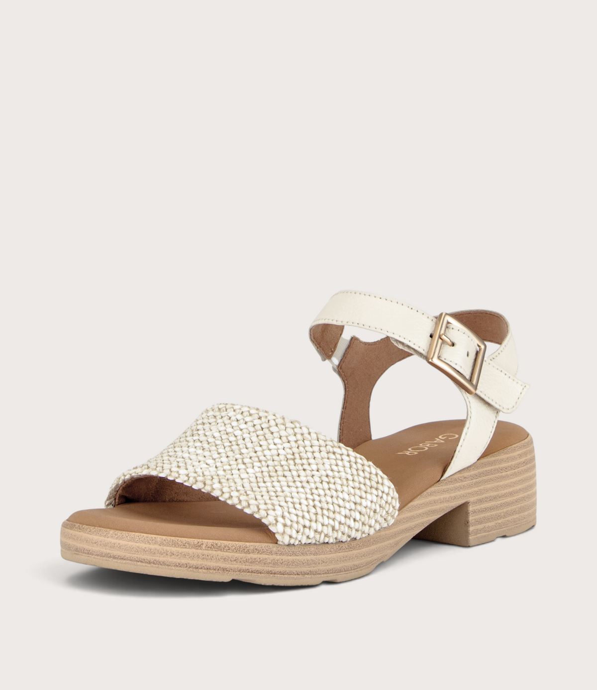 Bloom Latte Raffia Sandals