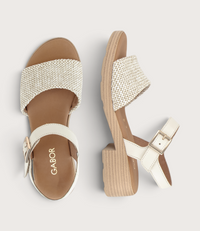 Bloom Latte Raffia Sandals
