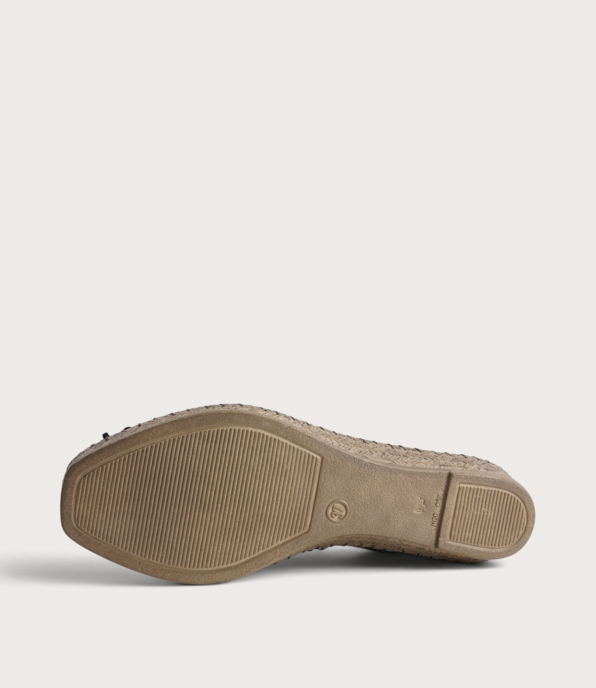 Erica Black Leather Espadrille Wedges