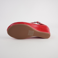 Sangria Fireoil Leather Wedges