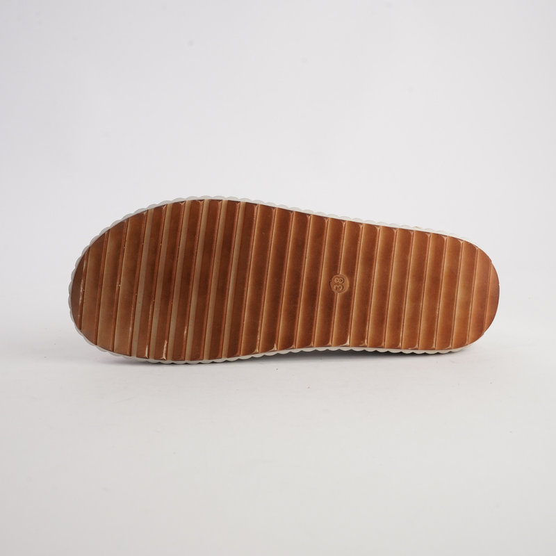 Solena Red Leather Slides