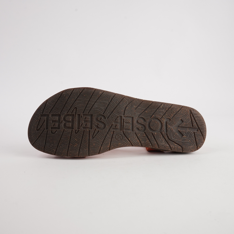 Fabricia 01 Orange Leather Sandals