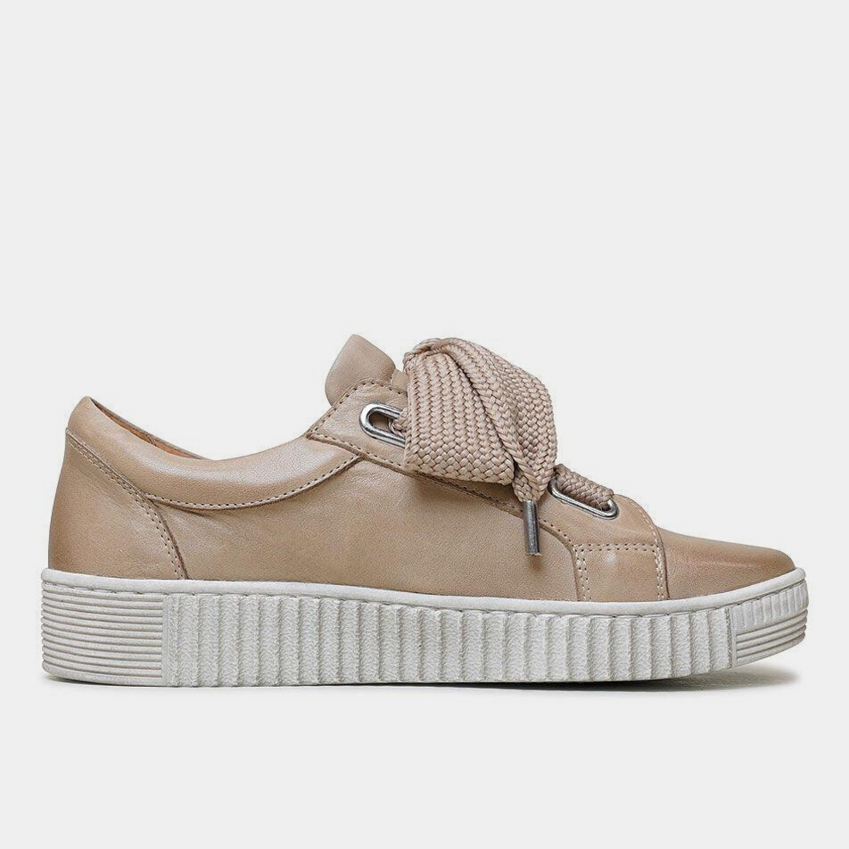 Jovi Ecru Leather Sneakers - EOS FOOTWEAR | Shouz