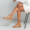 Nakta Dark Tan Leather Ankle Boots