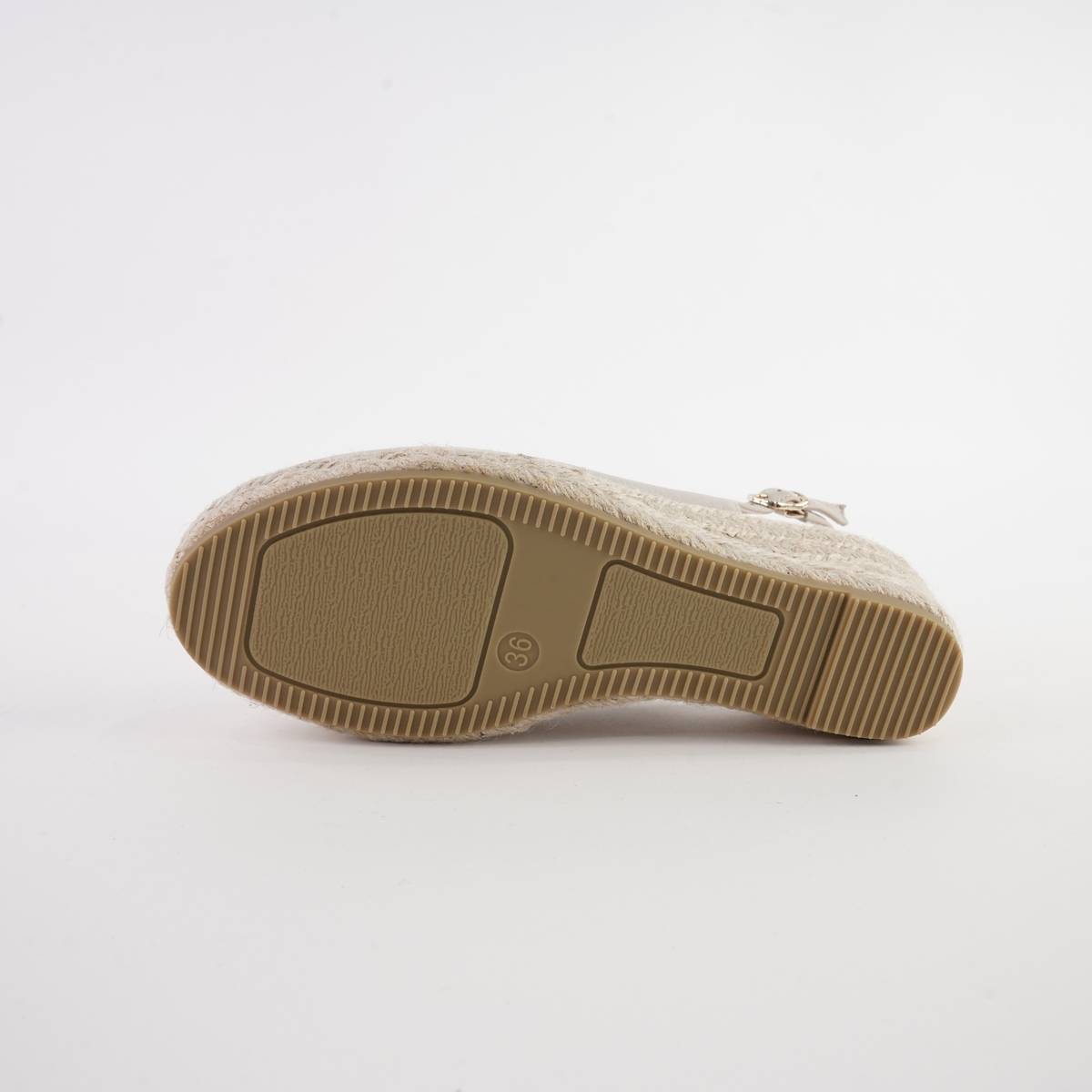 Saniarly Almond Leather Espadrille Wedges - DJANGO AND JULIETTE | Shouz