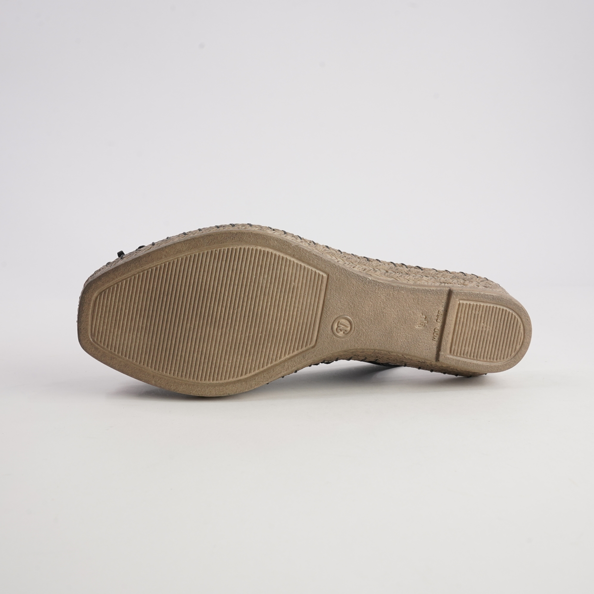 Erica Black Leather Espadrille Wedges - SALA | Shouz