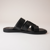 Misayao Black Leather Slides