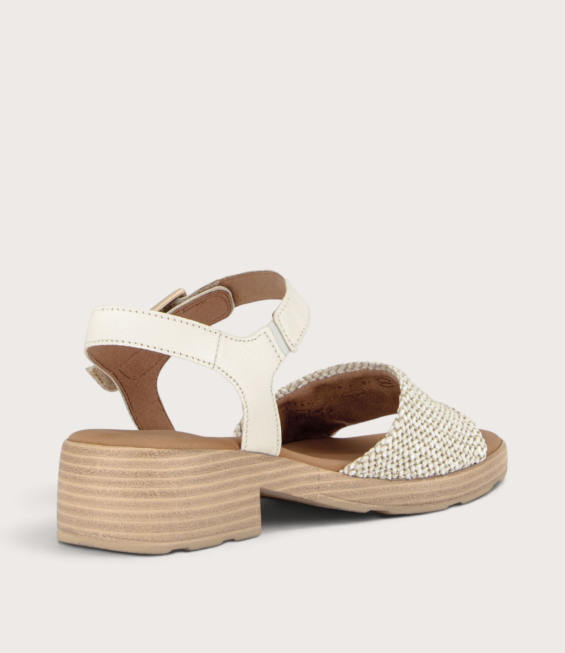 Bloom Latte Raffia Sandals