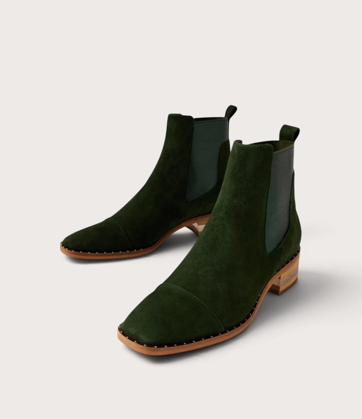 Forda Olive Suede/ Metallic Elastic Ankle Boots - DJANGO AND JULIETTE | Shouz