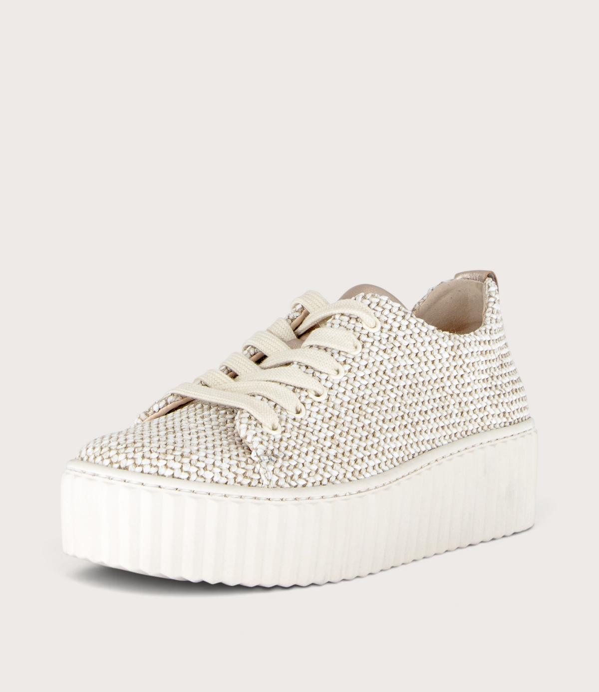 Golden Oak Raffia Sneakers