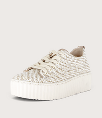Golden Oak Raffia Sneakers