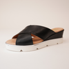 Kiren Black Leather Sandals