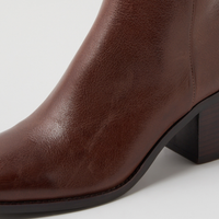 Sesina Chocolate Leather Calf Boots - MOLLINI | Shouz