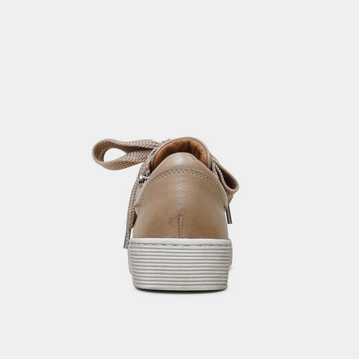 Jovi Ecru Leather Sneakers - EOS FOOTWEAR | Shouz