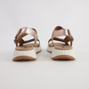 Cora Metallic Combi Leather Sandals