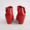 Sangria Fireoil Leather Wedges