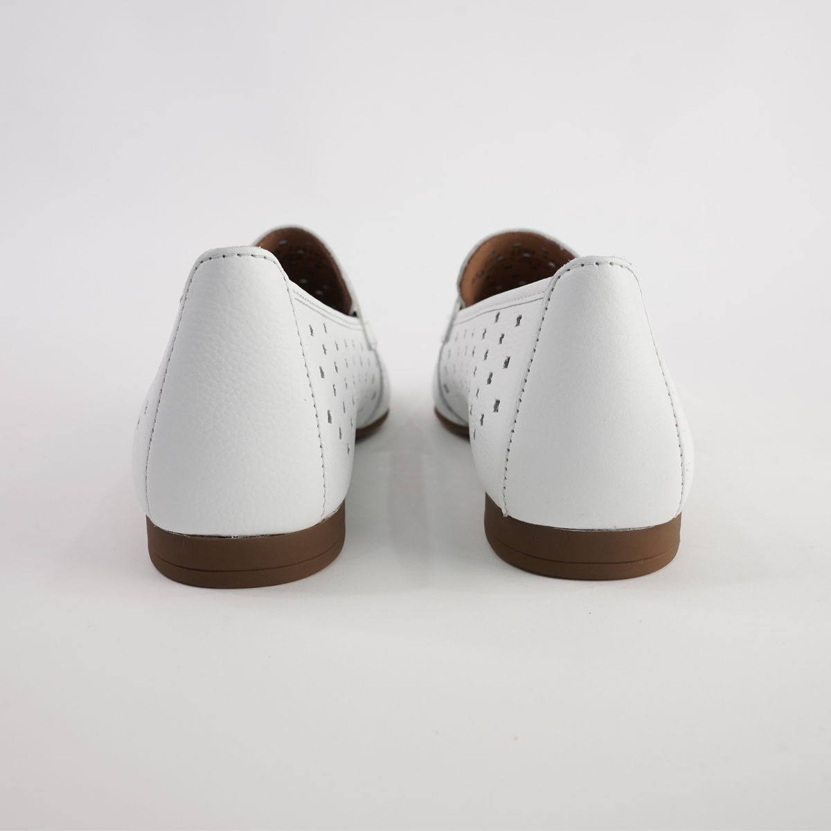 Dorothy White Leather Loafers - GABOR | Shouz