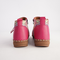 Regan Cerise Fall Leather Ankle Boots - SALA | Shouz
