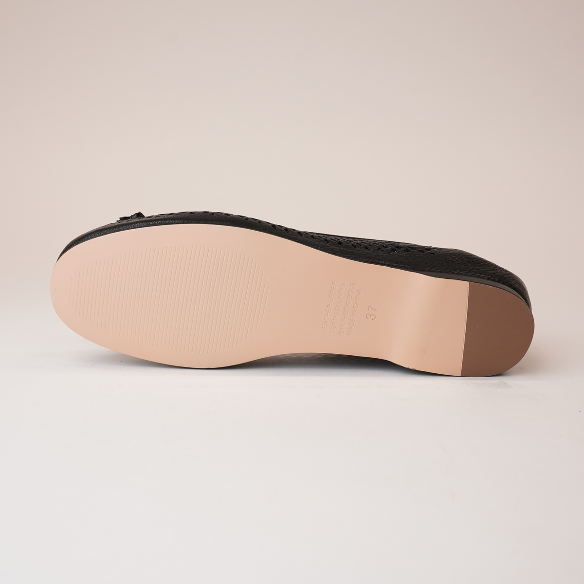 Appso Black Leather Ballet Flats - TOP END | Shouz