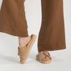 Lucille Caramel Suede Slides