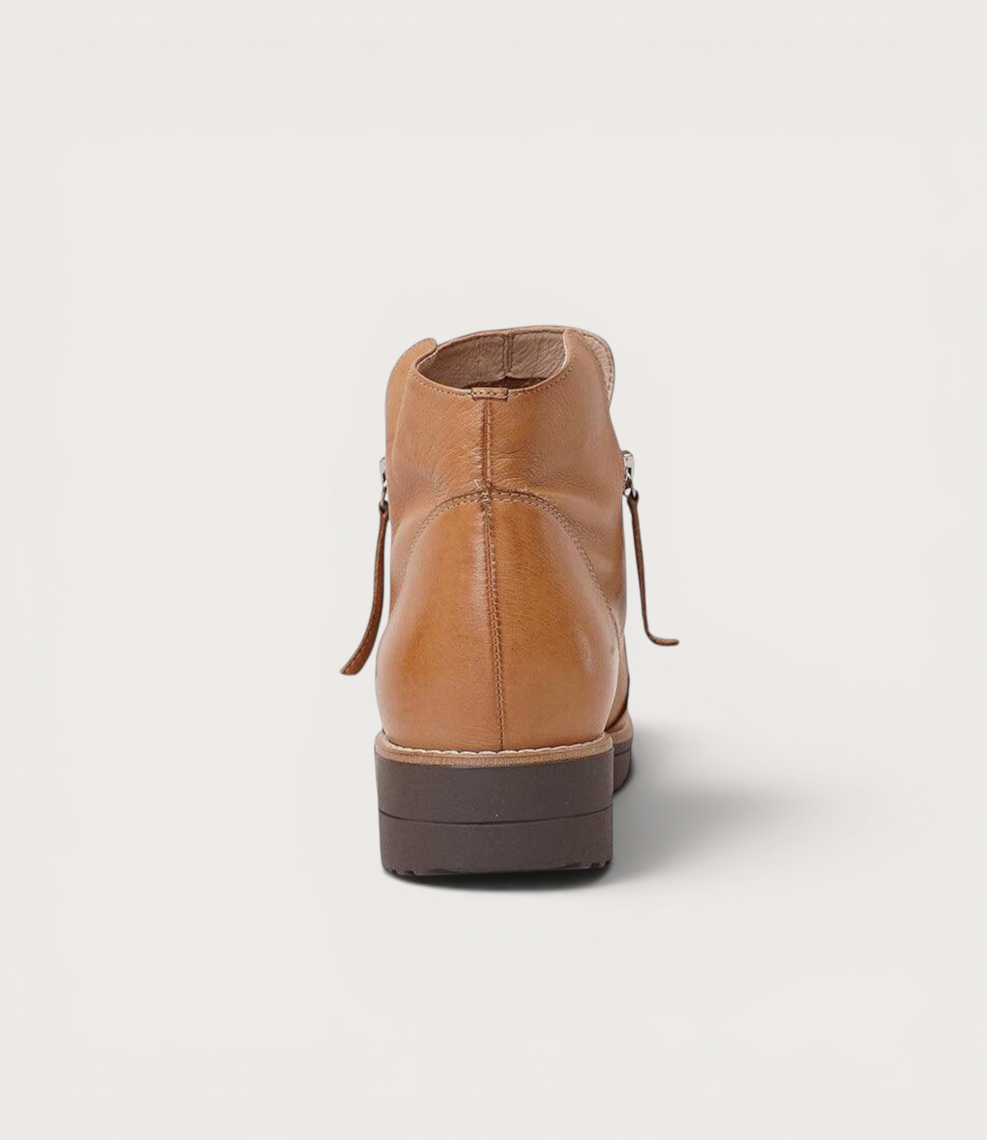 Ohmy Dark Tan/choc Sole Leather Ankle Boots